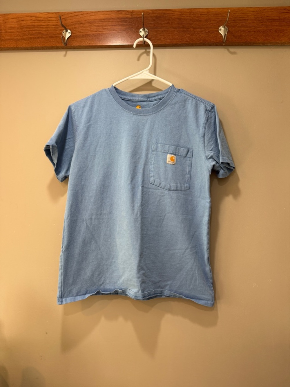Carhartt Light Blue Pocket Tee with Logo Patch